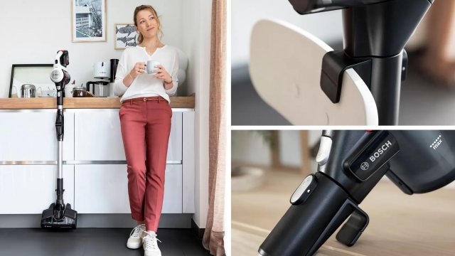 Bosch BBS711W akkumulátoros porszívó, 18V, 3Ah, fehér - Porszívó, takarítógép