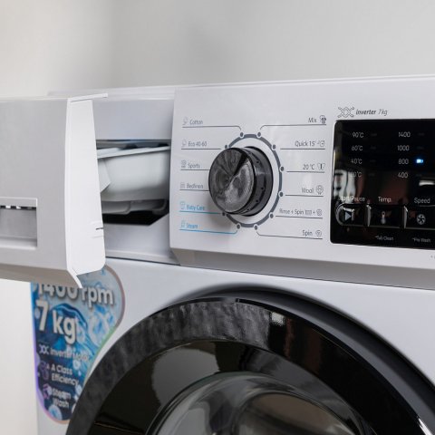 Vivax WFL140712CI keskeny elöltöltős mosógép, 7kg, 1400 fordulat, A, gőz - Elöltöltős mosógép, mosó-szárító