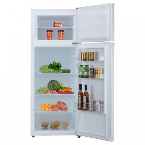 Vivax DD207EX felülfagyasztós hűtőszekrény, 163+41 liter, E, inox szín - Szabadonálló hűtő, hűtőszekrény