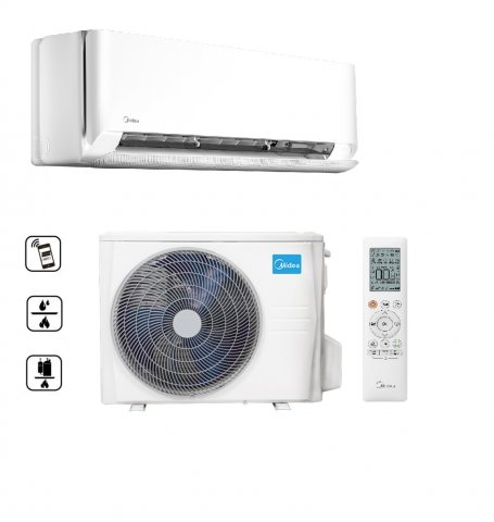 Midea MCB-09-SP Breezeless E, inverteres hűtő-fűtő split klíma szett, 2,6kW, A++/A+, Wifi - Split klíma