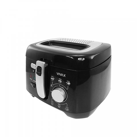 Vivax DF1800B olajsütő, 2,5 liter, 1800W, fekete - Olajsütő, forrólevegős sütő