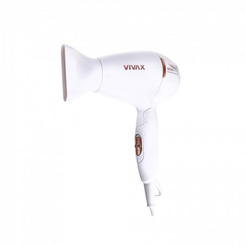 Vivax HD1601FT összecsukható úti hajszárító, 1600W, fehér-arany - Hajszárító, szépségápolás
