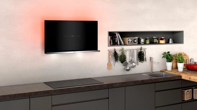 Neff D95FRW1S1 falra szerelhető páraelszívó, 90cm, fekete üveg - Páraelszívó