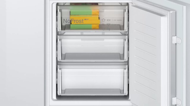 Bosch KIN86NSE0 beépíhető kombinált hűtőszekrény, 184+76 liter, E, NoFrost