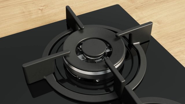 Bosch PPH6A6I10 üvegkerámia gázfőzőlap, 60cm, Wok égő, fekete - Gázfőzőlap