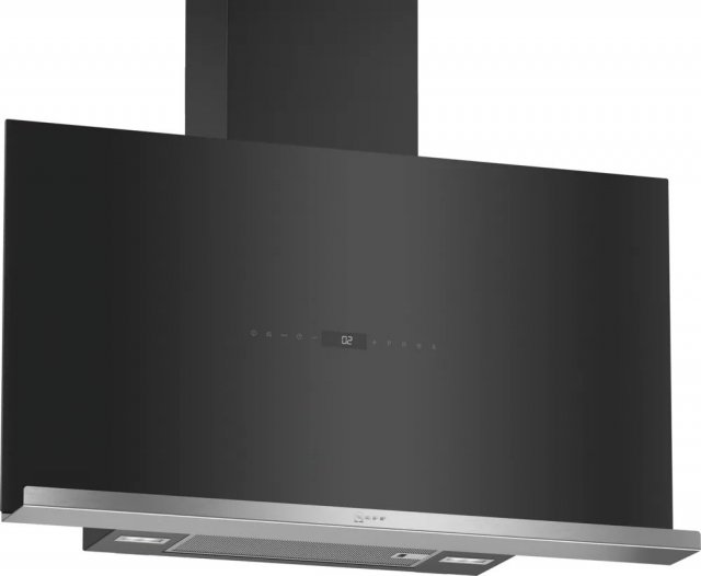 Neff D95FRW1S2  falra szerelhető elszívó, 90cm, fekete üveg, 717/578m3/h, B - Páraelszívó