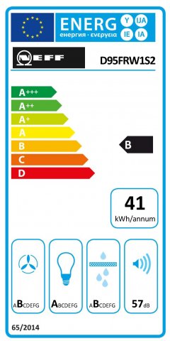Neff D95FRW1S2  falra szerelhető elszívó, 90cm, fekete üveg, 717/578m3/h, B - Páraelszívó