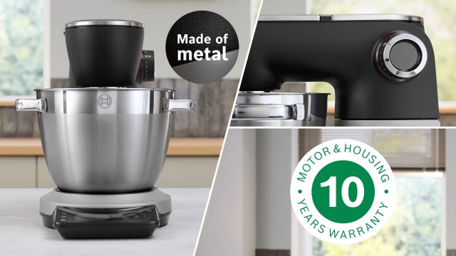 Bosch MUMS8ZS00 Serie 8 konyhai robotgép mérleggel, 1800W, fekete-ezüst - Univerzális robotgép