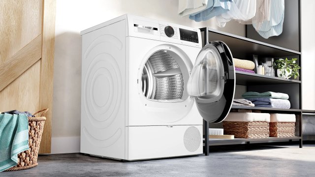 Bosch WQG243DMBY Serie 6 hőszivattyús szárítógép, 9kg, C, EasyClean, AutoDry - Szárítógép