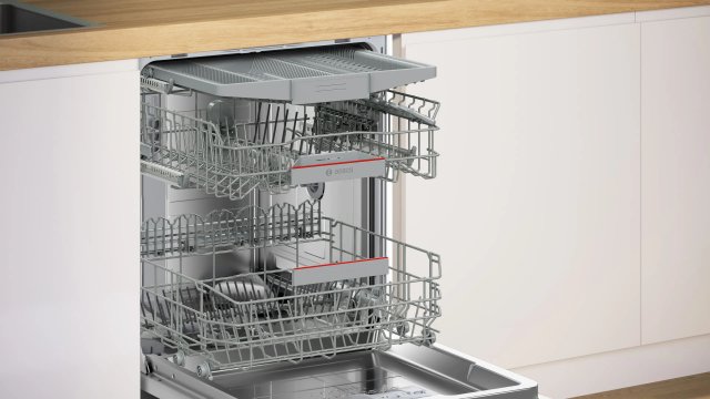 Bosch SMI6ZCS10E beépíthető, kezelőpaneles mosogatógép, 60cm, 14 teríték, B, Perfect Dry, Home Connect - Beépíthető mosogatógép