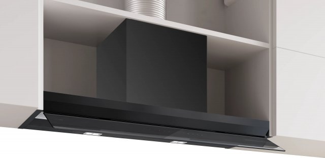 Bosch DBB99ET65 integrált páraelszívó 90cm, fekete üveg, 898/705m3, A, SmartHood - Páraelszívó