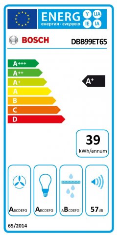 Bosch DBB99ET65 integrált páraelszívó 90cm, fekete üveg, 898/705m3, A, SmartHood - Páraelszívó